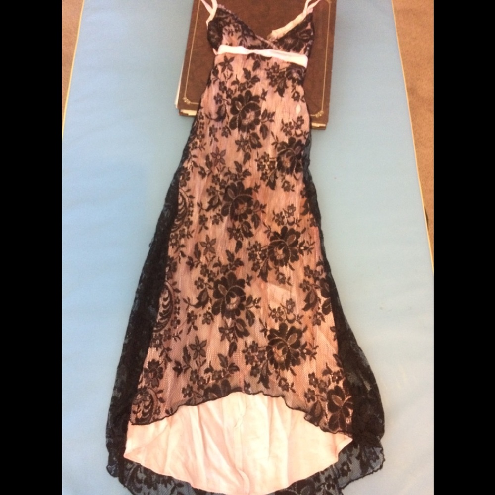 Midi high low lace dress